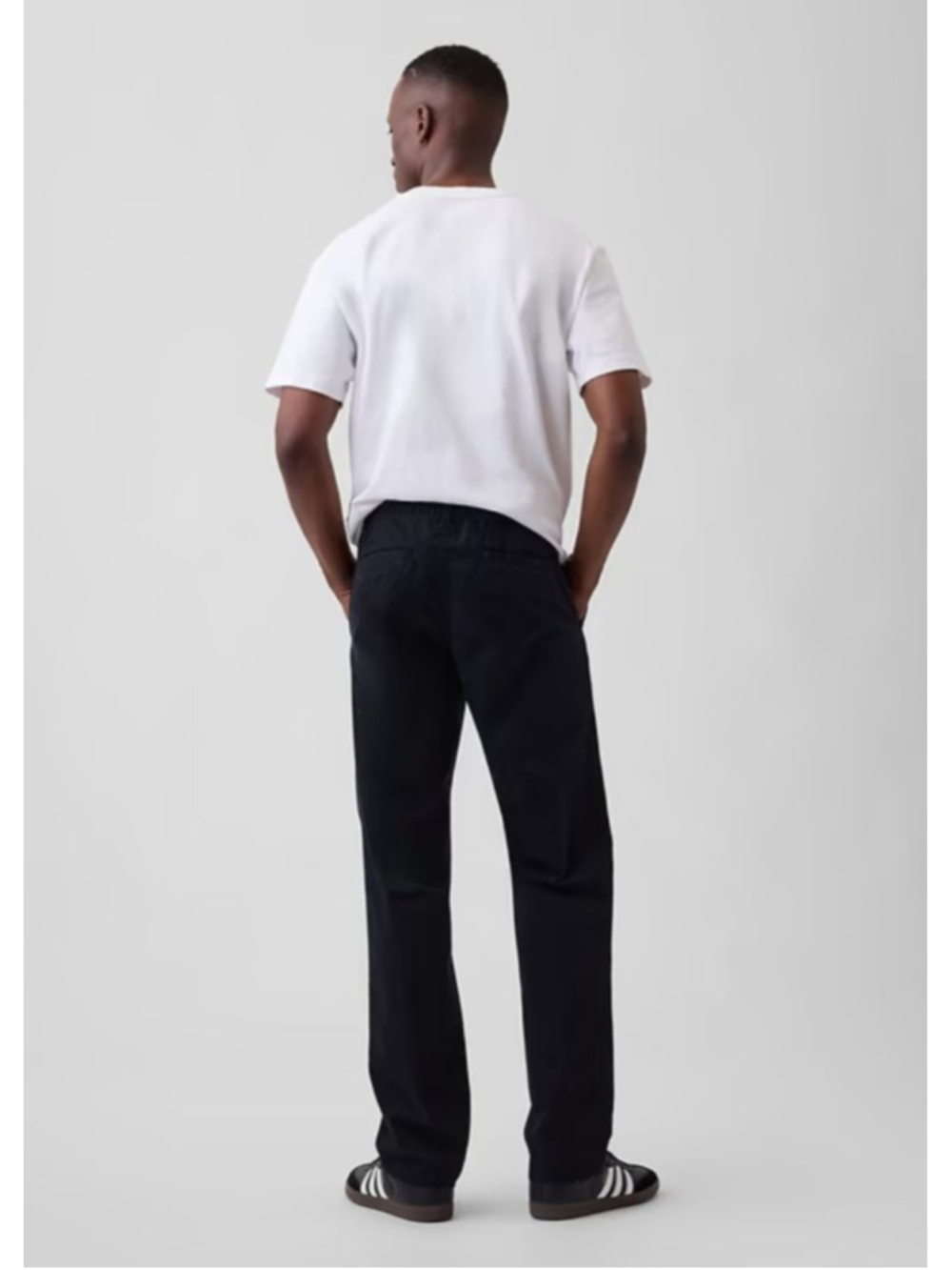 GAP Relaxed Pull-On Khakis Easy Pants XL Black NWT Drawstring Soft 100% Cotton - Picture 2 of 13